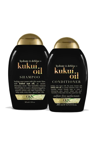 OGX Organix Kukui Oil Şampuan 385 Ml + Saç Kremi 385 Ml