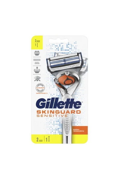 GİLLETTE Skinguard Flexball Makine+yedek Bıçak