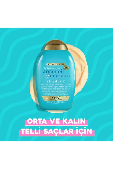 OGX Argan Oil Of Morocco Güçlü Nemlendirici Argan Yağlı Tuzsuz Şampuan 385ml - 3