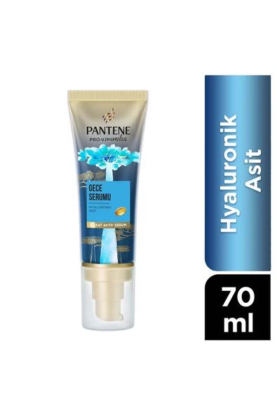 PANTENE YENİ Miracles Hydra Glow Kırık Saç Uçlarını Onarıcı ve 72 Saat Nemlendirici Gece Serumu, 70 ML.