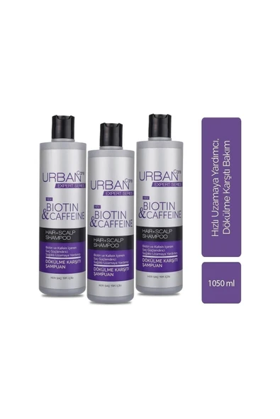 URBAN CARE Expert Biotin & Kafein Şampuan 350 ml x 3