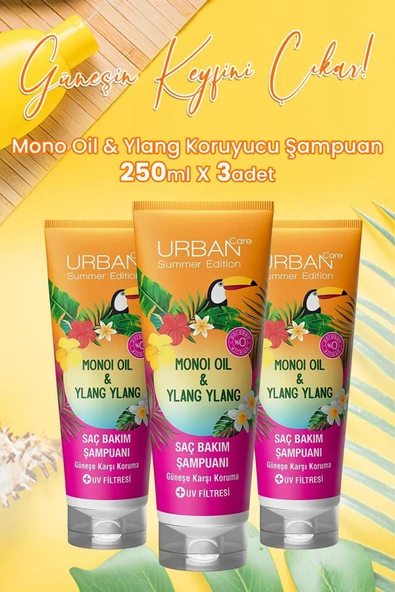 URBAN CARE Monoi Oil & Ylang Koruyucu Şampuan 250 ml X 3 Adet ürün görseli 1