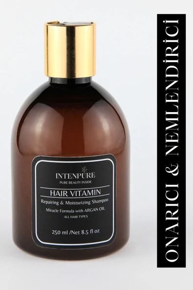 İNTENPURE Argan Yağlı Saç Bakım Şampuanı 250 ml Kuru Ve Yıpranmış Saçlar Için