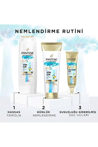 PANTENE Miracles Hydra Glow Şampuan + Saç Kremi 300 ml + Maske 300 ml + Gece Serumu 70 ml + Gündüz Serumu - 6