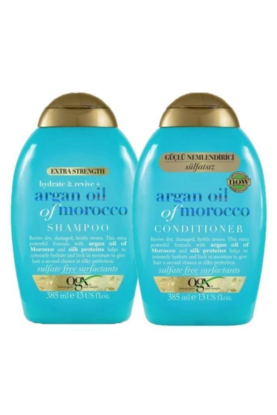 OGX Organix Argan Oil Of Morocco Şampuan 385 Ml + Saç Kremi 385 Ml