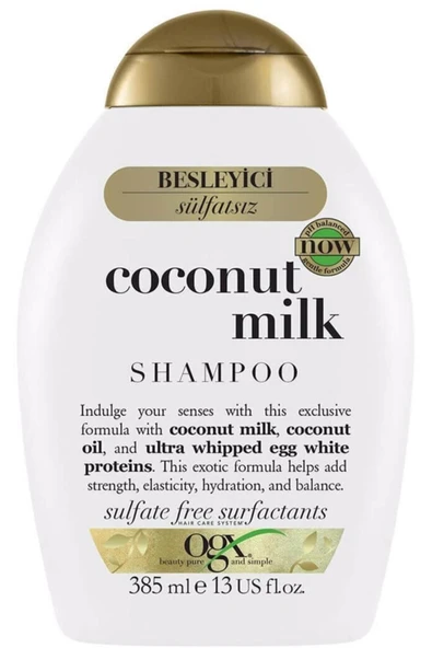 OGX Kimyasal Işlem Görmüş, Boyalı Ve Kırılgan Saçları Yapılandırıcı Coconut Milk Şampuan 385.ml