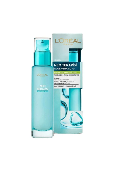 L'OREAL PARİS Nem Terapisi Aloe Vera Suyu Normalden Karmaya Ciltler Için Su Bazli Günlük Bakim