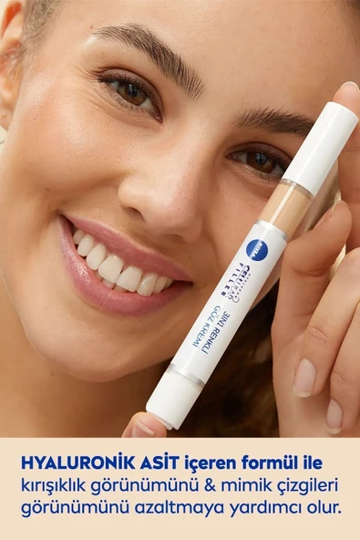 NIVEA Hyaluron Cellular Filler 3 in 1 Renkli Orta Ton Göz Bakım Kremi 4 ml Göz Altı Kapatıcısı - 5