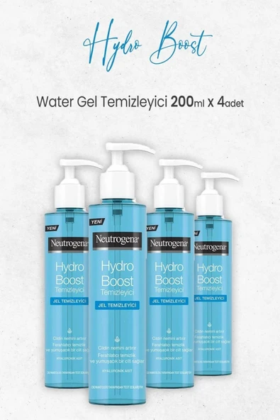 NEUTROGENA Hydro Boost Water Gel Temizleyici 200 ml x 4 Adet