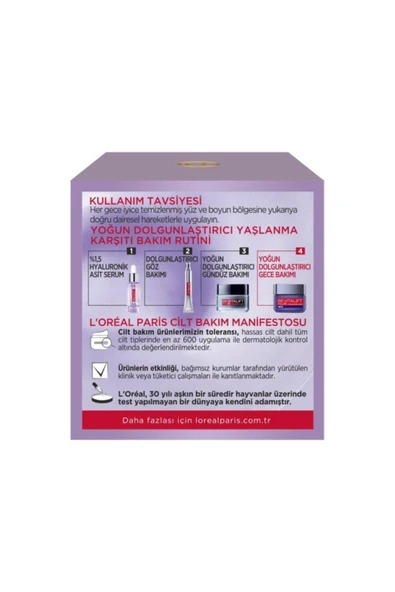 L'OREAL PARİS L'oréal Paris Revitalift Filler Yoğun Dolgunlaştırıcı Yaşlanma Karşıtı Gece Kremi 50ml - Hyaluronik - 4