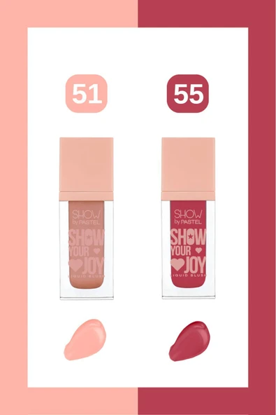 SHOW BY PASTEL Show Your Joy Liquid Blush Set - Likit Allık 51 + 55