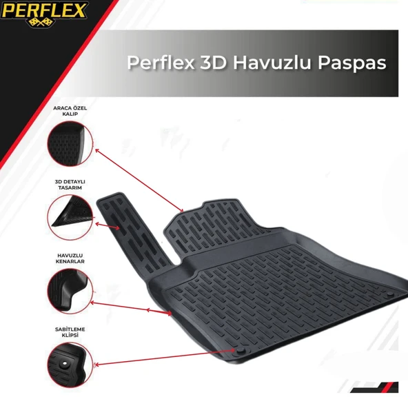 3D PASPAS SİYAH MERCEDES E SERİSİ W212 2011+ - 2