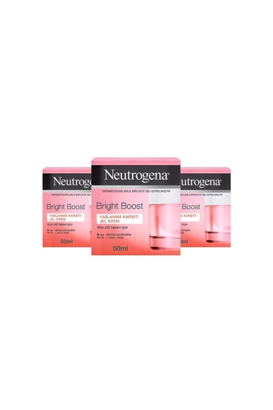 NEUTROGENA Bright Boost Yaşlanma Karşıtı Jel Krem 50 ml X 3