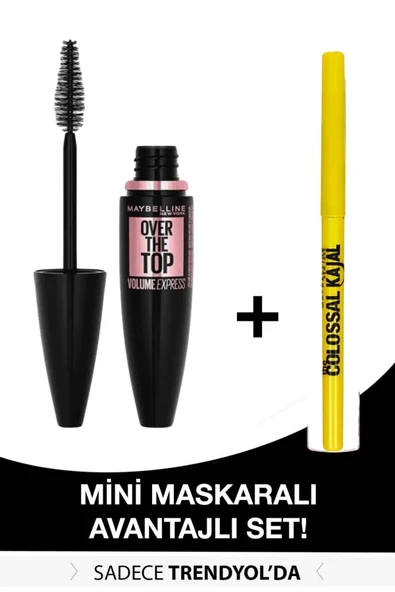 MAYBELLİNE NEW YORK Over The Top Maskara ve + Colossal Kajal Liner Black 767869787