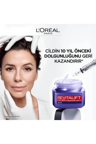 L'OREAL PARİS L'oréal Paris Revitalift Filler Yoğun Dolgunlaştırıcı Yaşlanma Karşıtı Gece Kremi 50ml - Hyaluronik - 5