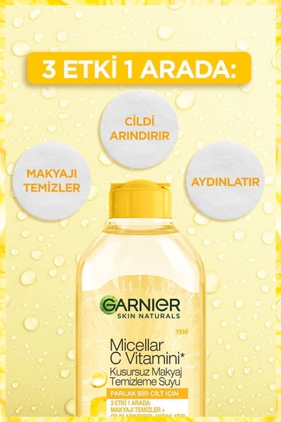 GARNİER Micellar C Vitamini Kusursuz Makyaj Temizleme Suyu & C Vitamini Parlak Günlük Aydınlatıcı Krem - 4