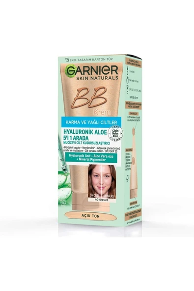 GARNİER Hyaluronik Aloe Oil Free Bb Krem - Açık Ton