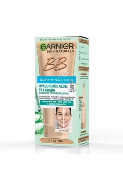 GARNİER Hyaluronik Aloe Oil Free Bb Krem 50 ml - Orta Ton