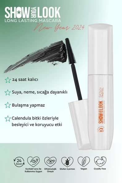 SHOW BY PASTEL Show Your Look 24h Long Lasting Mascara - Maskara 2024 Yeni Yıl - 8