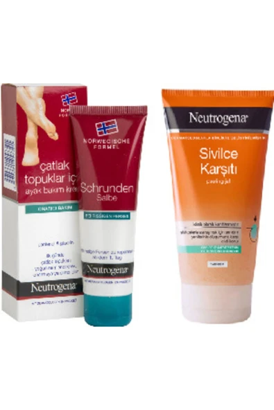 NEUTROGENA Çatlak Topuklar Için Ayak Bakım Kremi 50 ml Ve Sivilce Karşıtı Peeling Jel