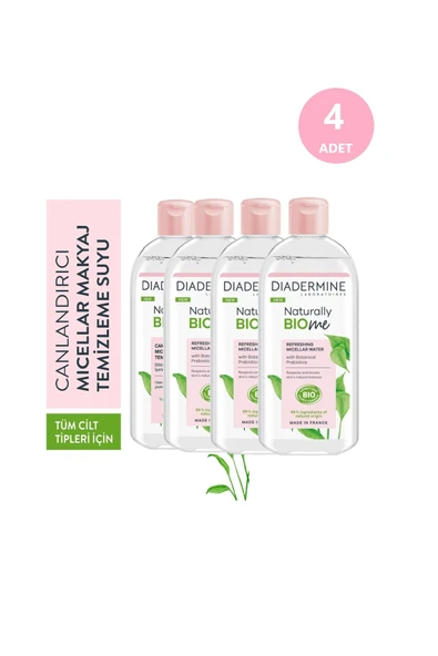 DİADERMİNE Makyaj Temizleme Suyu Bio Me Canlandırıcı X 4 Adet