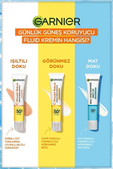 GARNİER Saf Ve Temiz Bha Niasinamid Günlük Güneş Koruyucu Fluid Yüz Kremi Spf50 40ml - 7