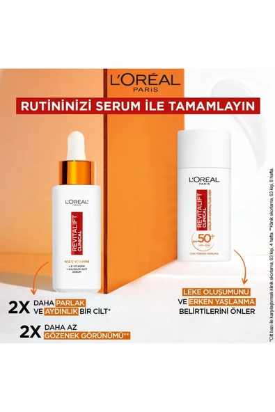 L'OREAL PARİS Revitalift Clinical Spf 50 ML + C Vitamini Aydınlatıcı Serum 30ml