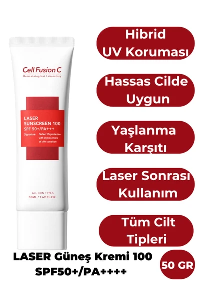 CELL FUSİON C Laser Yaşlanma Karşıtı Yüksek Koruyucu Tüm Cilt Tipleri Için Pa Güneş Kremi 50 ml ürün görseli 1