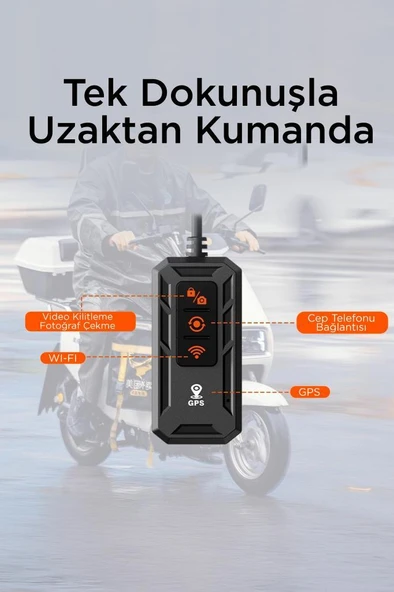 Torima M8E Siyah Ultra Hd Wifi Aksiyon Kamerası Motosiklet Gözetleme Kamerası - 6
