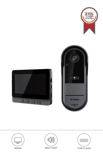 Torima CMR-25 Siyah Akıllı Su Geçirmez Kablosuz Kapı Zili