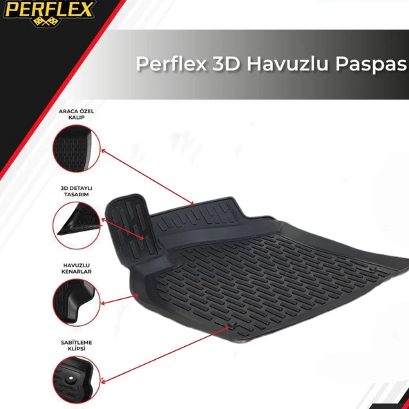 3D PASPAS SİYAH RENAULT MEGANE 3 2010+ - 2