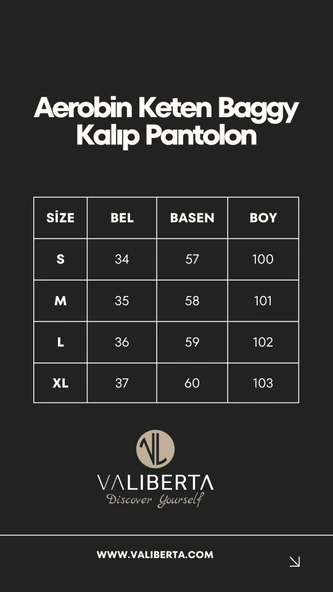 Aerobin Keten Baggy Kalıp Pantolon - Bej - 9
