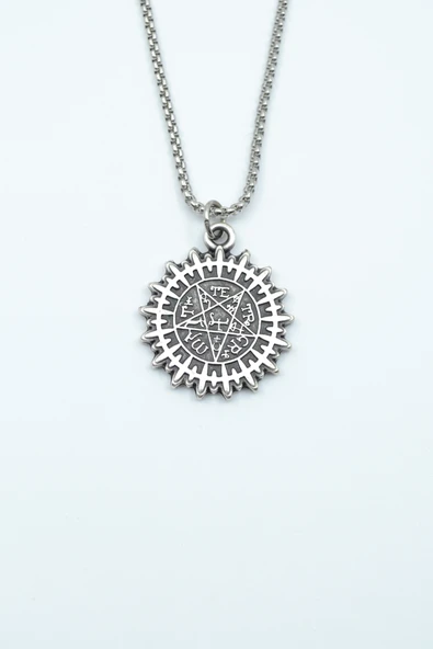 Anime Black Butler Kuroshitsuji Gümüş Kaplama Örme Zincir Kolye ürün görseli 1