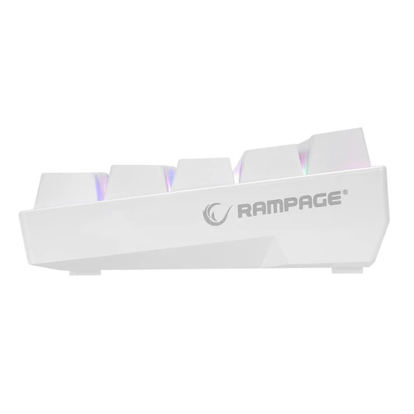 Rampage KB-RX63 B-ATOM Beyaz Bluetooth RGB Backlight RED SWITCH US Layout English 63 Tuşlu Mini Gaming Oyuncu Klavyesi Rampage - 5