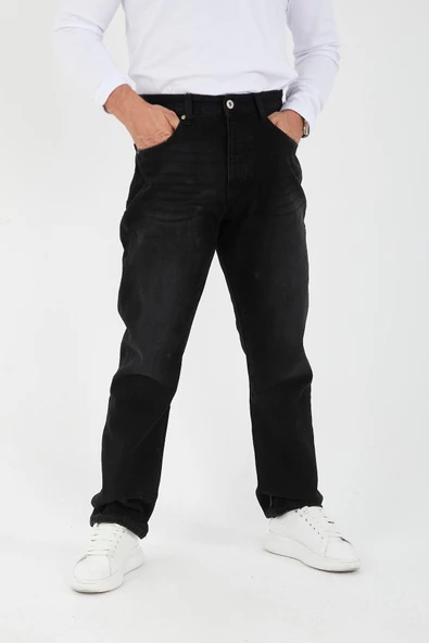 Kot Baggy Kalıp Erkek Pantolon - Siyah - 4
