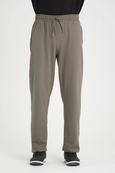 İki İplik Baggy Kalıp Eşofman Altı/Pantolon - Avcı Yeşili - 5