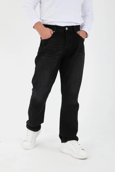 Kot Baggy Kalıp Erkek Pantolon - Siyah - 7