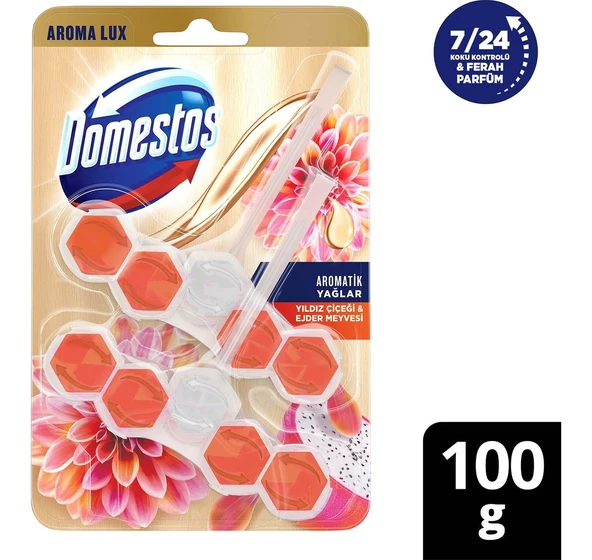 Domestos Aroma Lux Yıldız Çiçeği & Ejder Meyvesi Tuvalet Bloğu 100 gr - 2