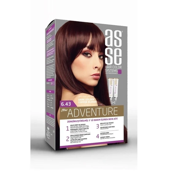 Asse Adventure Saç Boyası 6.43 Koyu Kumral Bakır Dore