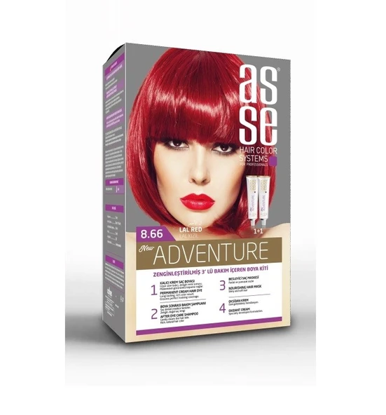 Asse Adventure Saç Boyası 8.66 Lal Kızıl