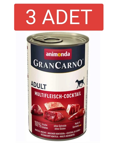 Animonda Gran Carno Karışık Etli Yetişkin Köpek Konservesi 400gr x 3 Adet - 2