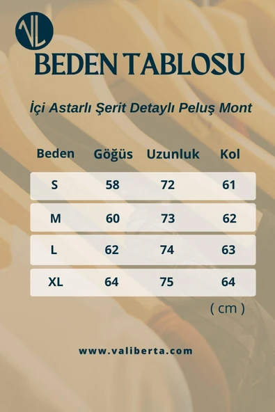 İçi Astarlı Şerit Detaylı Peluş Mont - Siyah - 5