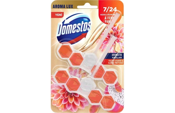 Domestos Aroma Lux Yıldız Çiçeği & Ejder Meyvesi Tuvalet Bloğu 100 gr