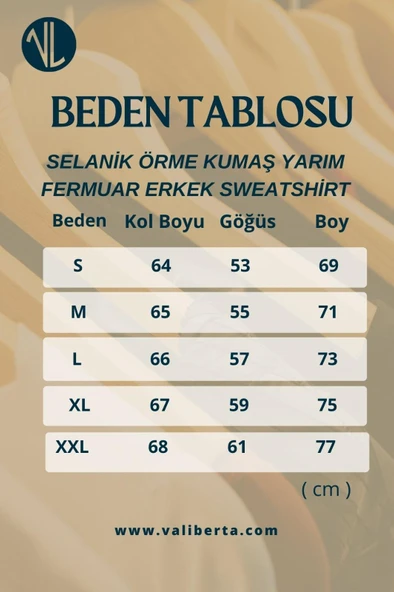 Selanik Örme Yarım Fermuar Erkek Sweatshirt - Antrasit - 7
