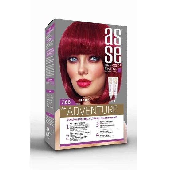 Asse Adventure Saç Boyası 7.66 Ateş Kızılı
