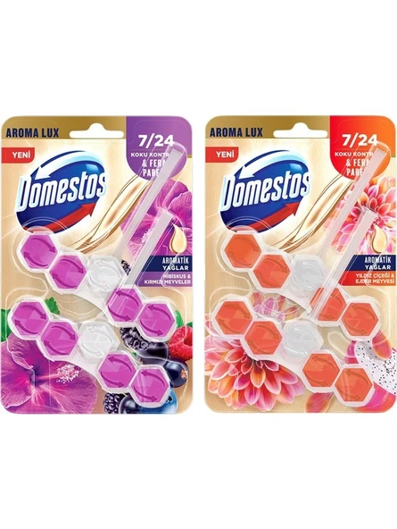 Domestos Tuvalet Bloğu Aroma Lux Yıldız Çiçeği & Ejder Meyvesi 100 G + Hibiskus & Kırmızı Meyveler - 2