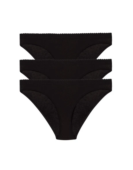 3 lü Paket Şahin Bayan Likralı Bikini Külot 30624 - Resim 2