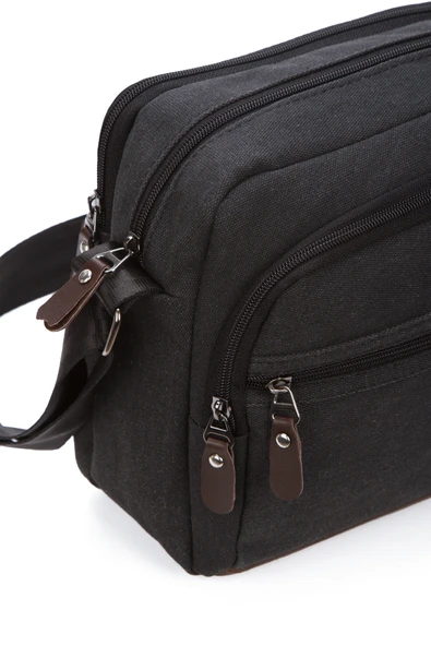 Kanvas Omuz Çantası Çapraz Askılı Postacı Tablet Çanta - 2