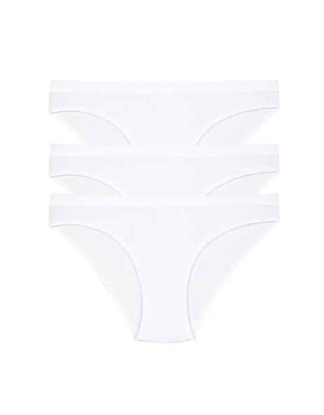 3 lü Paket Şahin Bayan Likralı Bikini Külot 30624 - Resim 3