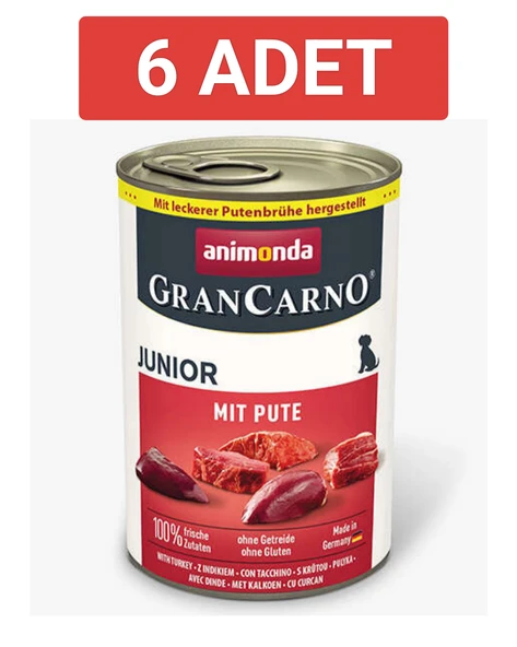 Animonda Gran Carno Hindili Yavru Köpek Konservesi 400 Gr x 6 Adet - Resim 3